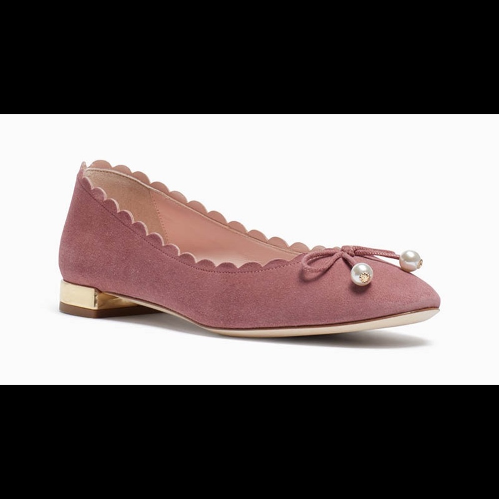 Kate Spade Murray Vintage Rose Suede Ballet Flats Size 6